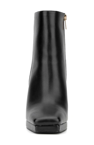 New York And Company Yolana Square Toe Bootie In Black