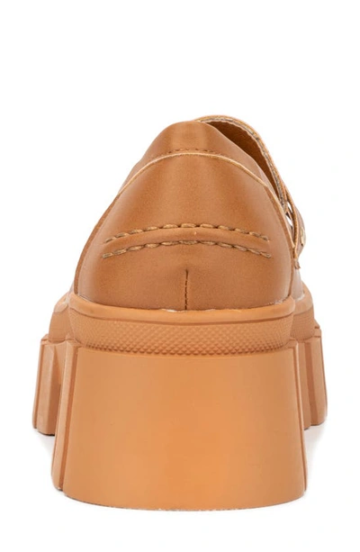 New York And Company Seraphina Platform Loafer In Cognac