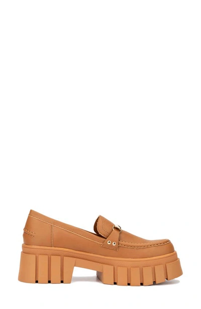 New York And Company Seraphina Platform Loafer In Cognac