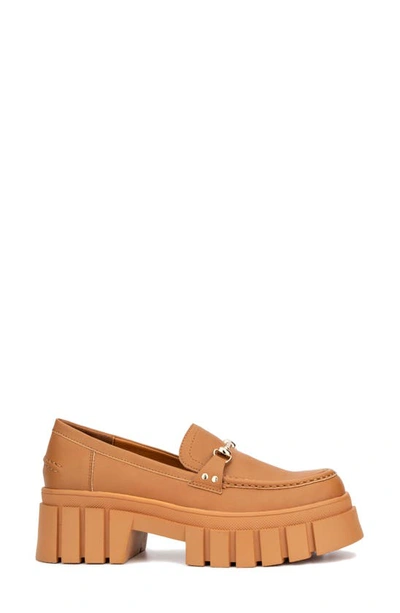 New York And Company Seraphina Platform Loafer In Cognac