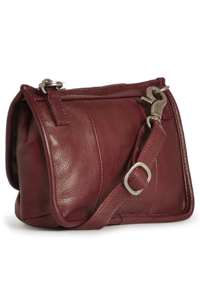Shop Day & Mood Small Brenna Leather Crossbody Bag In Wine