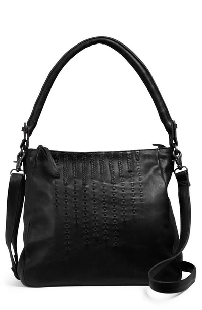 Shop Day & Mood Milicent Leather Hobo Bag In Black