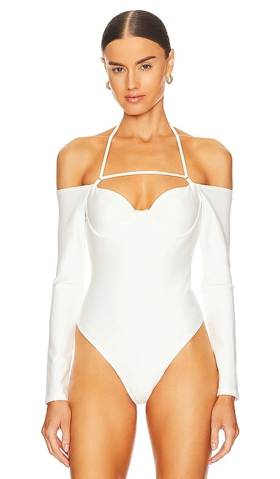 Shop Nbd Aleena Bodysuit In White