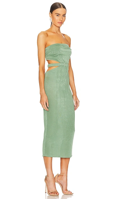 Shop Not Yours To Keep Arielle Midi Dress In Sage
