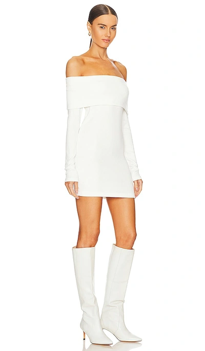 Enza Costa X Revolve Off-shoulder Sweater Mini Dress In White