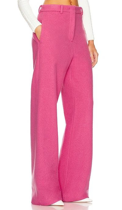 Shop Msgm Wide Leg Pant In Pink