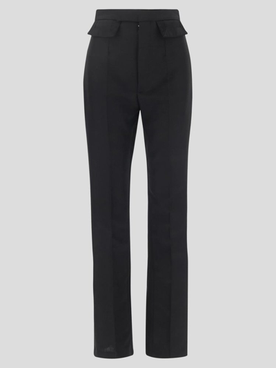 Shop Maison Margiela Pleated Tailored Trousers In Black