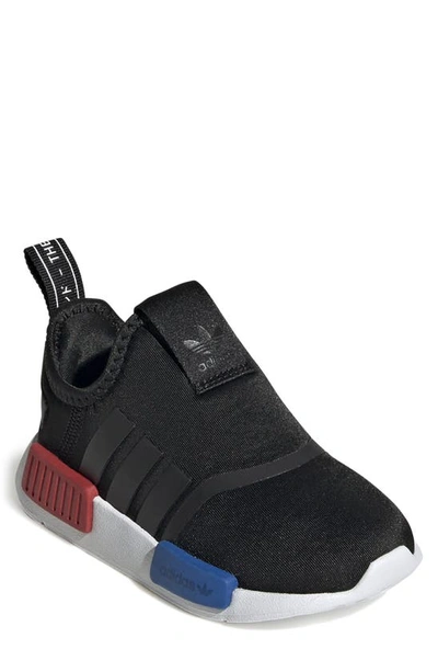 Shop Adidas Originals Nmd 360 Slip-on Sneaker In Black/ White/ Scarlet