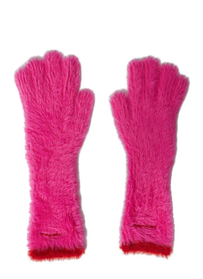Shop Jacquemus The Neve Gloves In Pink
