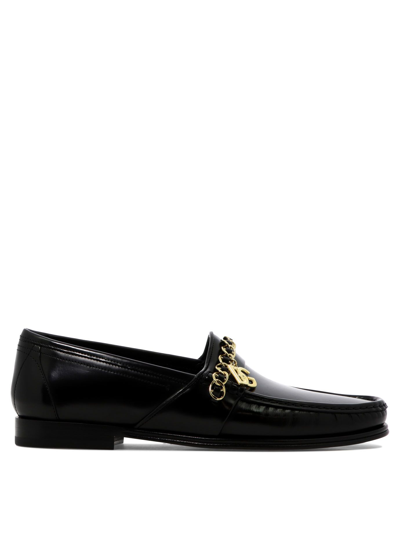 Shop Dolce E Gabbana Men's Black Other Materials Loafers