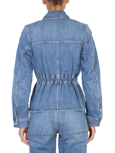 Shop Stella Mccartney Women's Blue Other Materials Outerwear Jacket