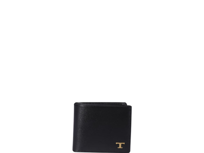 Shop Tod's Logo Wallet In Black