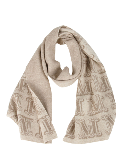 Shop Max Mara Zattera Scarf In Beige