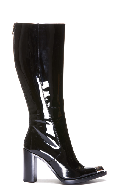 Shop Alexander Mcqueen Boot Leath S.leath In Black