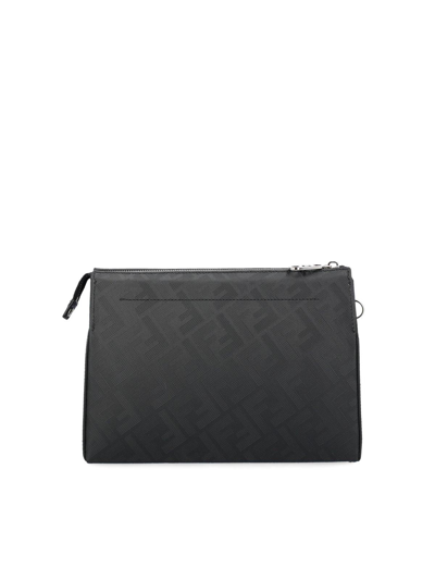 Shop Fendi Ff Motif Print Clutch Bag