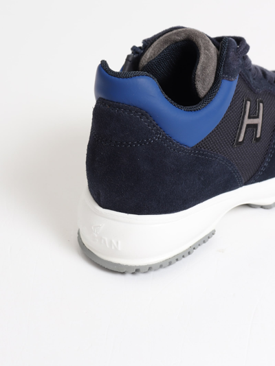 Shop Hogan Interactive H Flock Sneaker In Blu