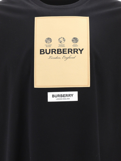 Shop Burberry "sergio" T-shirt In Black
