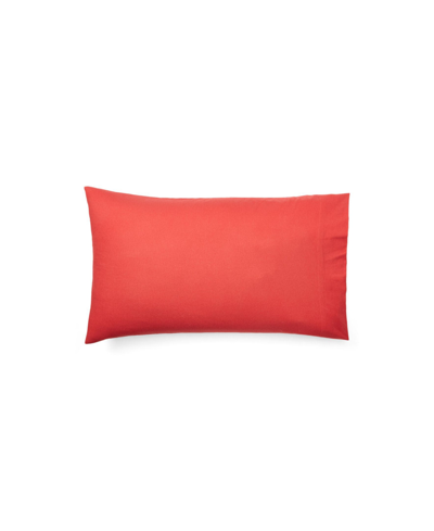 Shop Lauren Ralph Lauren Flannel Pillowcase Pair, King Bedding In Red