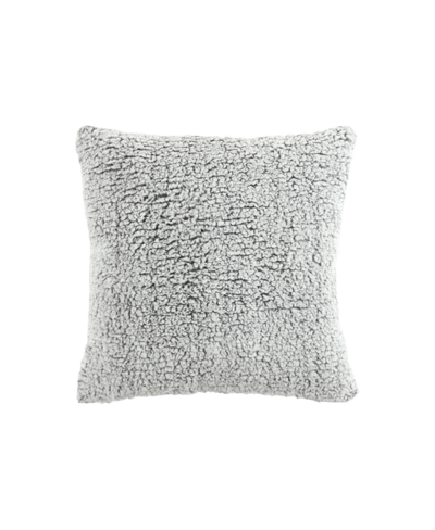 Shop Lush Decor Olivia Sherpa Decorative Pillow, 20" X 20" In Gray
