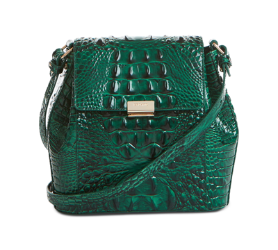 Shop Brahmin Melbourne Margo Embossed Leather Crossbody In Emerald