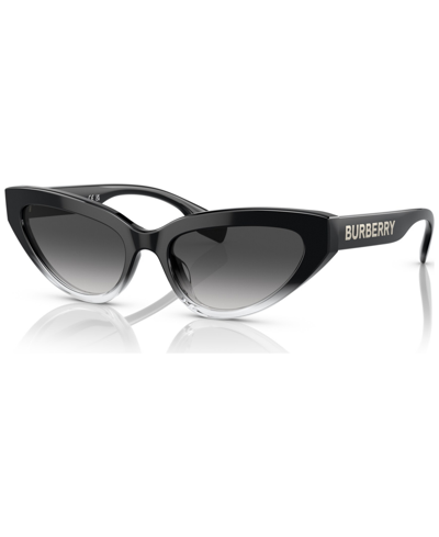Shop Burberry Women's Debbie Sunglasses, Be4373u54-y In Black/transparent