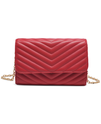 Shop Urban Expressions Tamara Quilted Crossbody In Deep Red