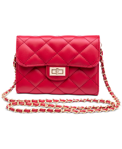 Shop Urban Expressions Wendy Quilted Crossbody In Deep Red