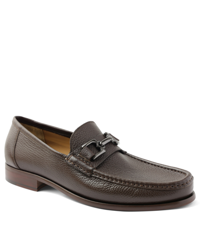 Shop Bruno Magli Men's Trieste Loafer Shoes In Dark Brown Cervo