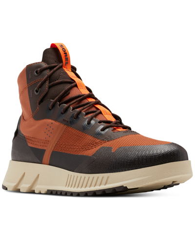 Shop Sorel Men's Mac Hill Lite Rush Waterproof Sneaker-boot Hybrid Men's Shoes In Wood/blackened Brown
