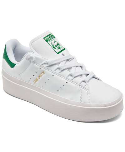 Shop Adidas Originals Adidas Women's Originals Stan Smith Bonega Casual Sneakers From Finish Line In White/green