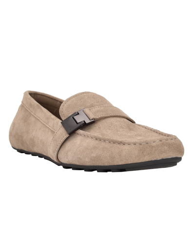 Shop Calvin Klein Men's Oscar Casual Slip-on Loafers In Light Brown Suede