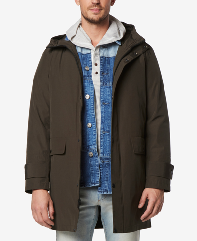 Shop Marc New York Men's Tucker Oxford Parka With Removable Quilted Liner In Loden