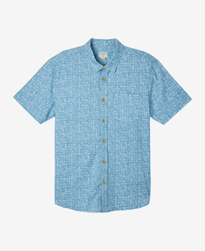 Shop O'neill Men's Surf Shapes Button-up Shirt In Blue Shadow