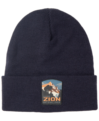 Shop National Parks Foundation Men's Cuffed Knit Beanie In Zion Navy