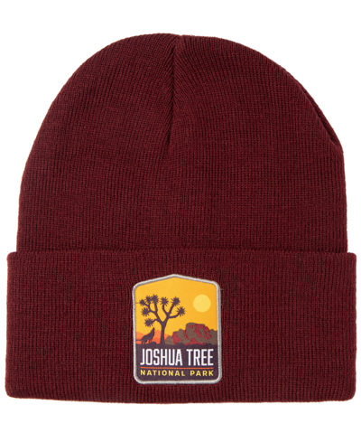 Shop National Parks Foundation Men's Cuffed Knit Beanie In Joshua Tree Red