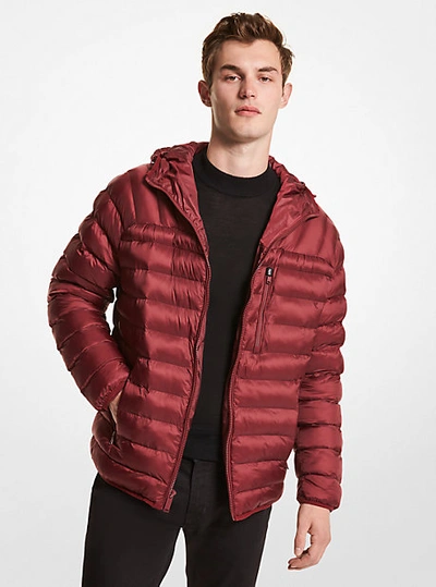 Michael Kors Rialto Quilted Nylon Puffer Jacket In Purple | ModeSens