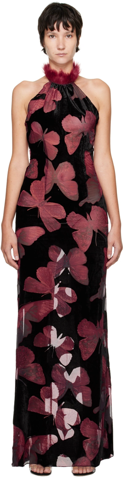 Shop Kim Shui Ssense Exclusive Black Butterfly Long Dress