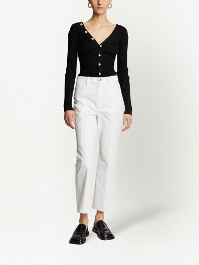 Shop Proenza Schouler White Label Fine-knit Cardigan In 黑色