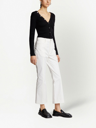 Shop Proenza Schouler White Label Fine-knit Cardigan In 黑色