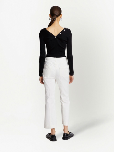 Shop Proenza Schouler White Label Fine-knit Cardigan In 黑色