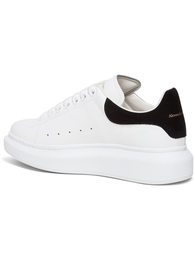 Shop Alexander Mcqueen Larry Leather Sneakers In White