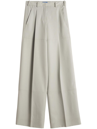 Shop Nina Ricci High-waisted Straight-leg Trousers In 中性色