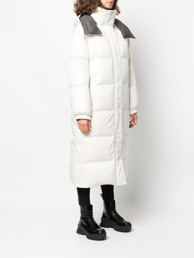 Yves Salomon Two-tone Reversible Padded Jacket In Grey