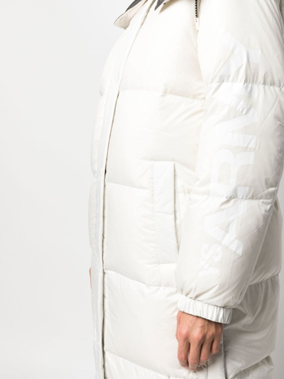 Yves Salomon Two-tone Reversible Padded Jacket In Grey