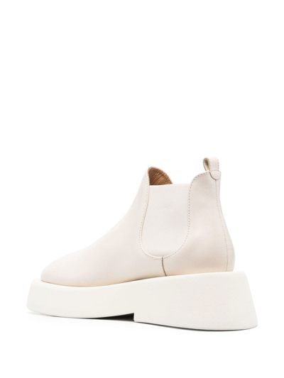 Shop Marsèll Mid-cut 50mm Ankle Boots In 白色