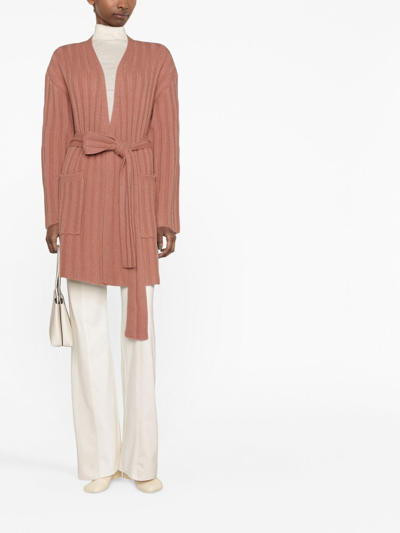 Joseph Tie-waist Cashmere Cardigan In 中性色