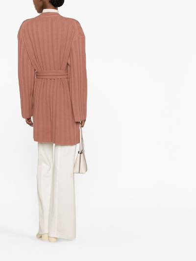 Joseph Tie-waist Cashmere Cardigan In 中性色