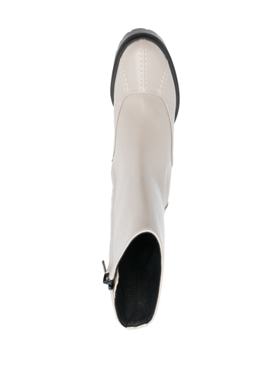 Furla Climb Leather Ankle Boots In 灰色