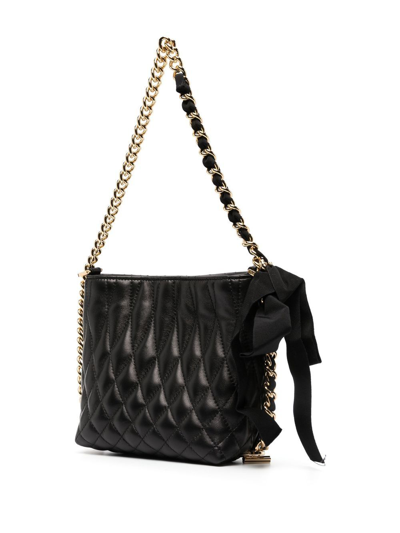 Shop Lanvin Quilted Leather Bucket Bag In 黑色