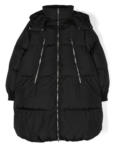 Shop Mm6 Maison Margiela Zip-up Padded Coat In Black